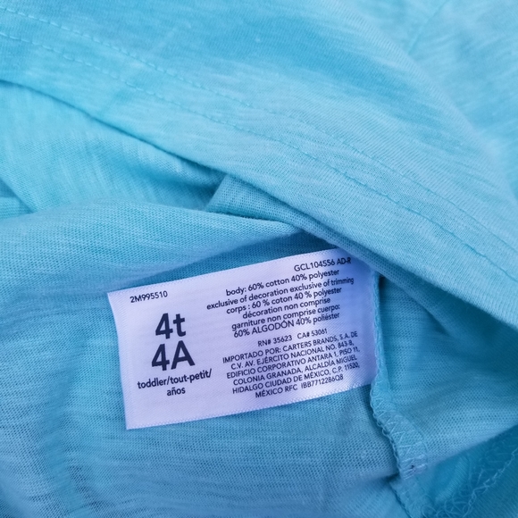 Carter's Size 2-Piece Jersey Polo and Short Set in Mint Blue w/ Anchors - Picture 4 of 5